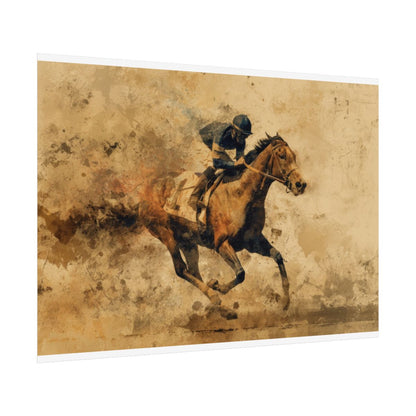 Racing Horse Canvas Print – fine art poster print