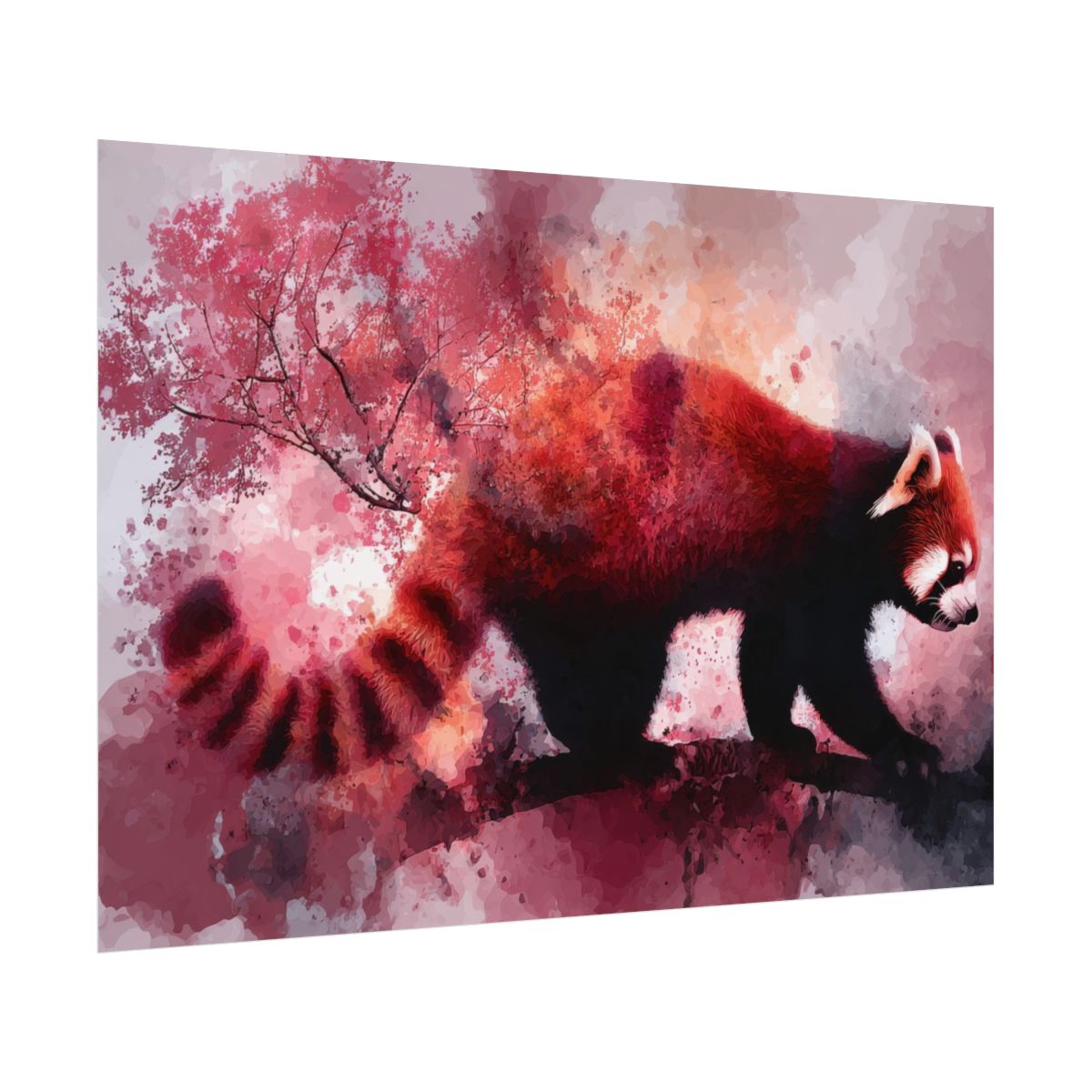 Red Panda Canvas Wall Art – fine art poster print