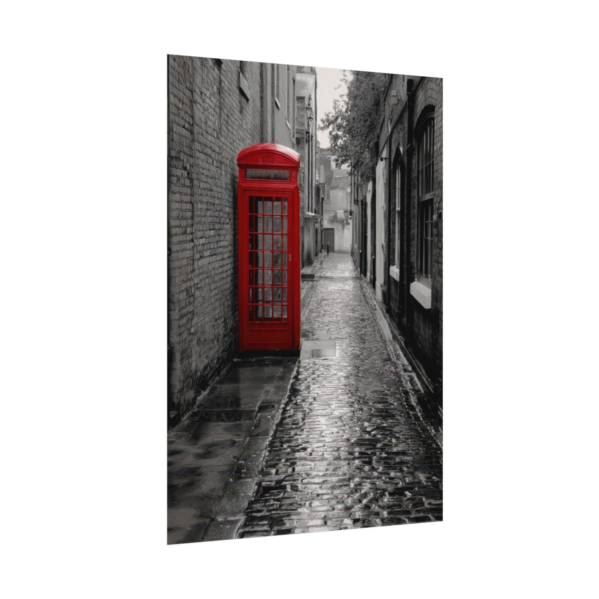 Red Phone Booth London Street Art Canvas Print – fine art poster print