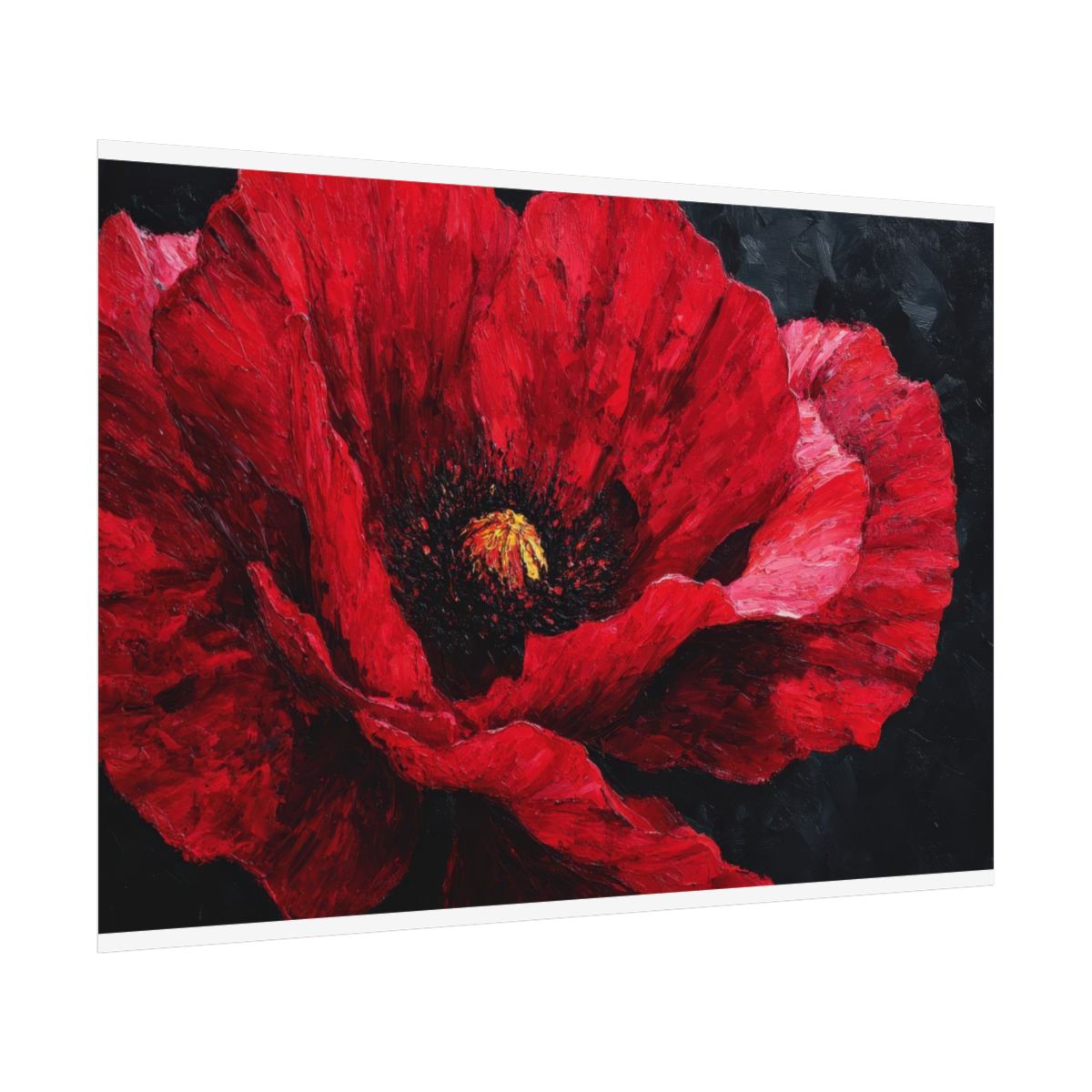Red Poppy Canvas Wall Art – fine art poster print