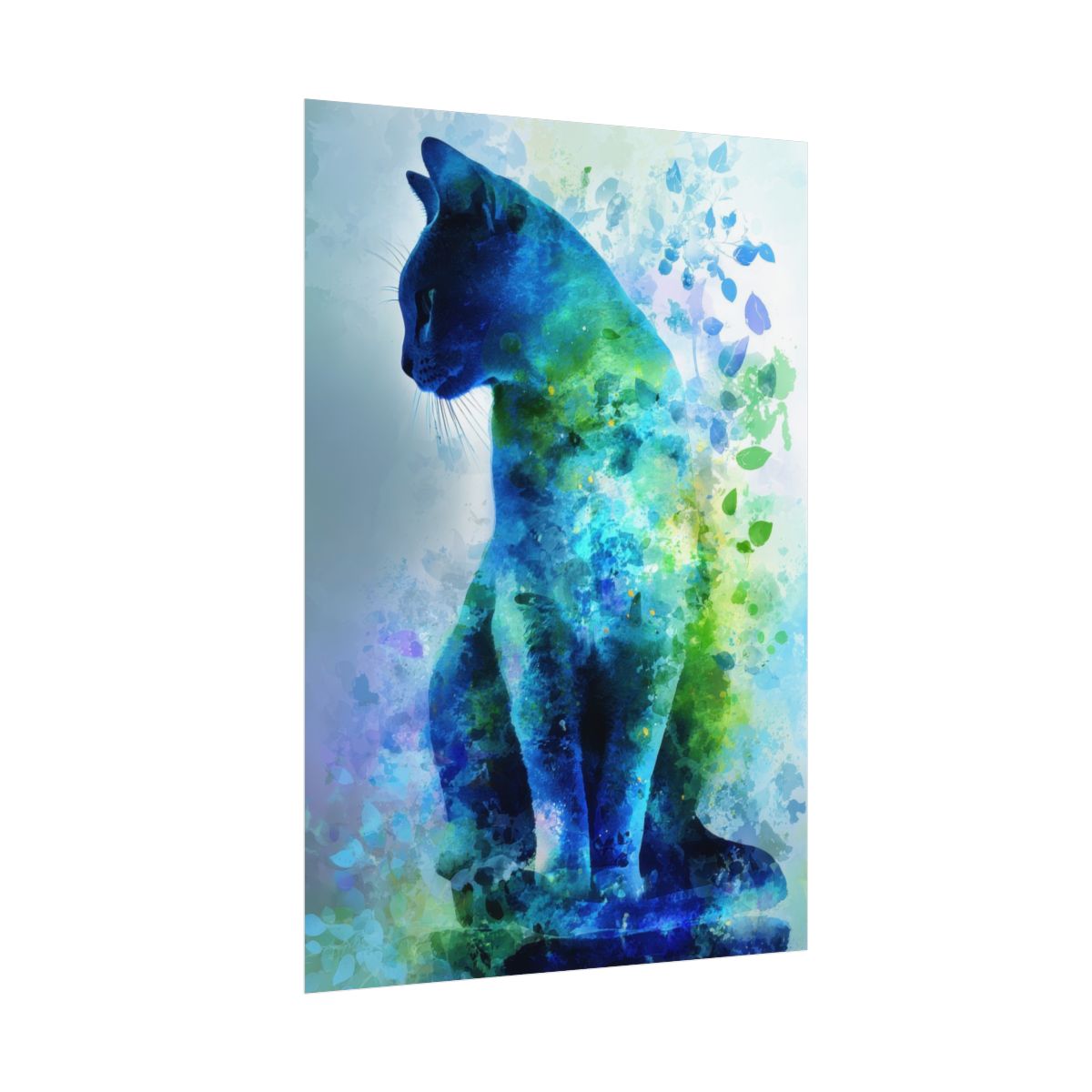 Russian Blue Cat Canvas Print – fine art poster print