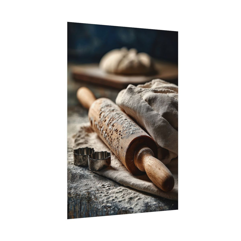 Rustic Kitchen Baking Canvas Art – fine art poster print