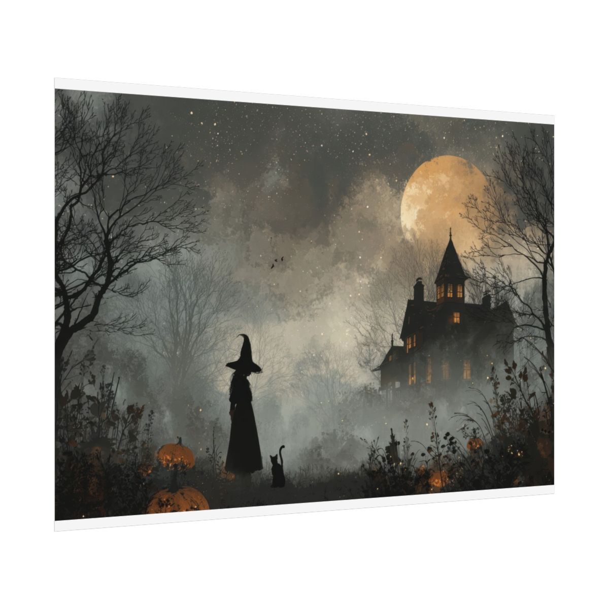 Spooky Witch Halloween Wall Art – fine art poster print