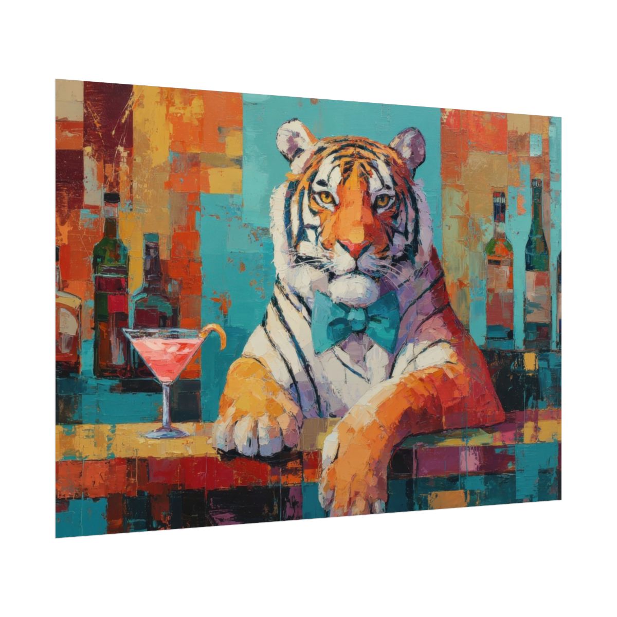 Tiger Bar Portrait Wall Art – fine art poster print