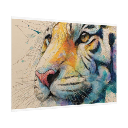 Tiger Portrait Canvas Wall Art – fine art poster print