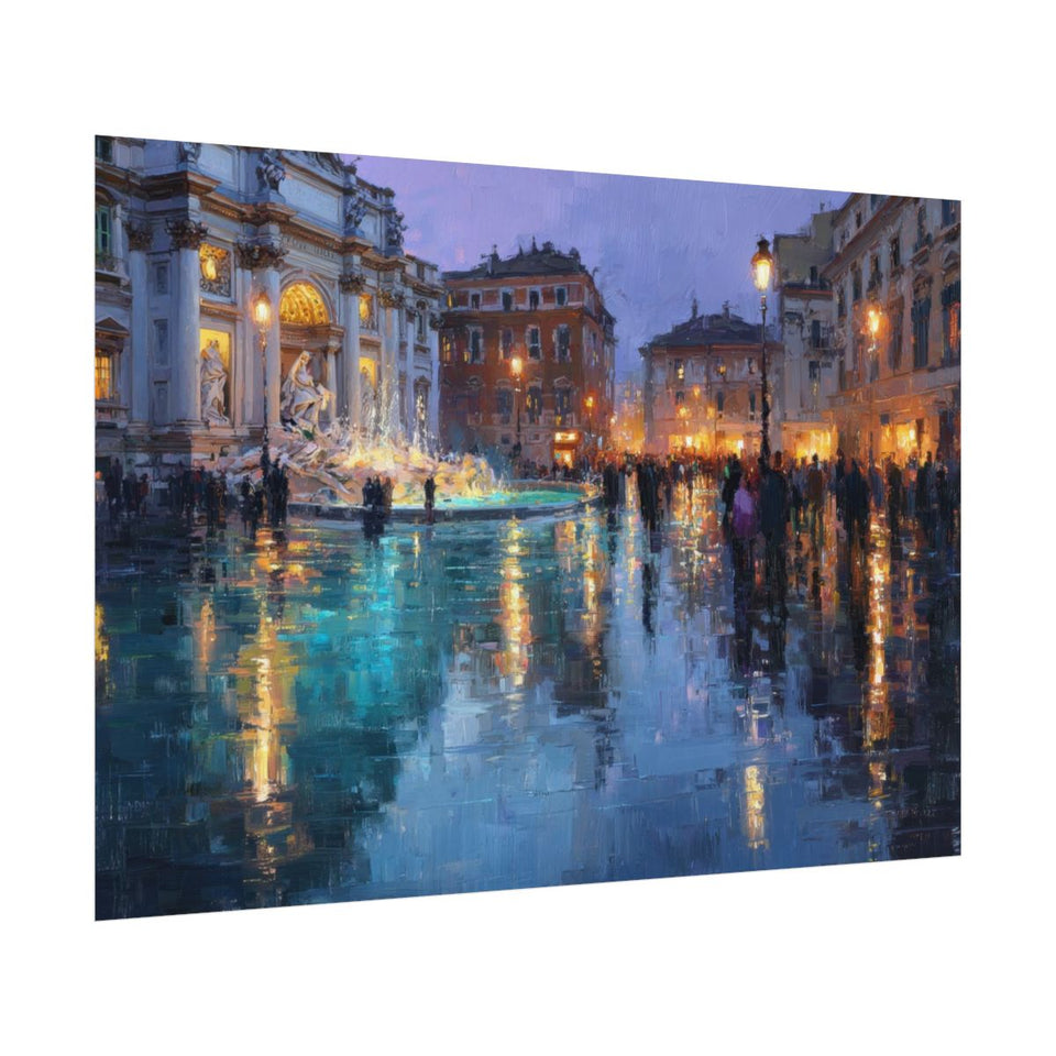 Trevi Fountain Canvas Print – fine art poster print