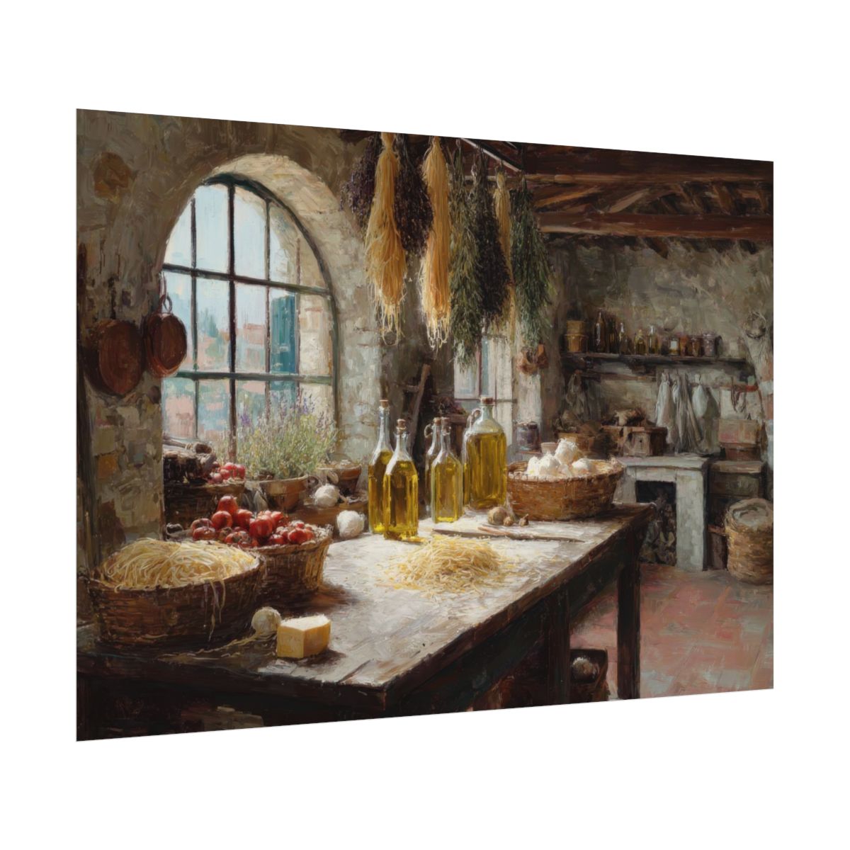 Tuscan Kitchen Canvas Art – fine art poster print