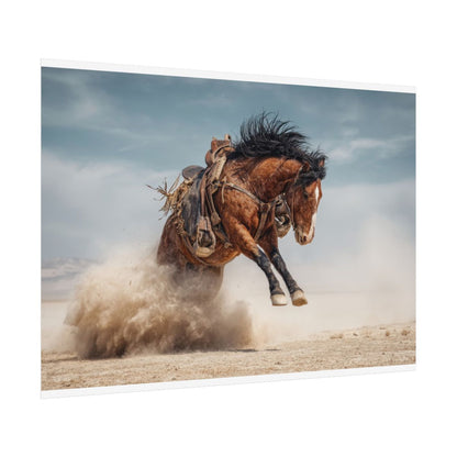 Western Bucking Horse Canvas Art – fine art poster print
