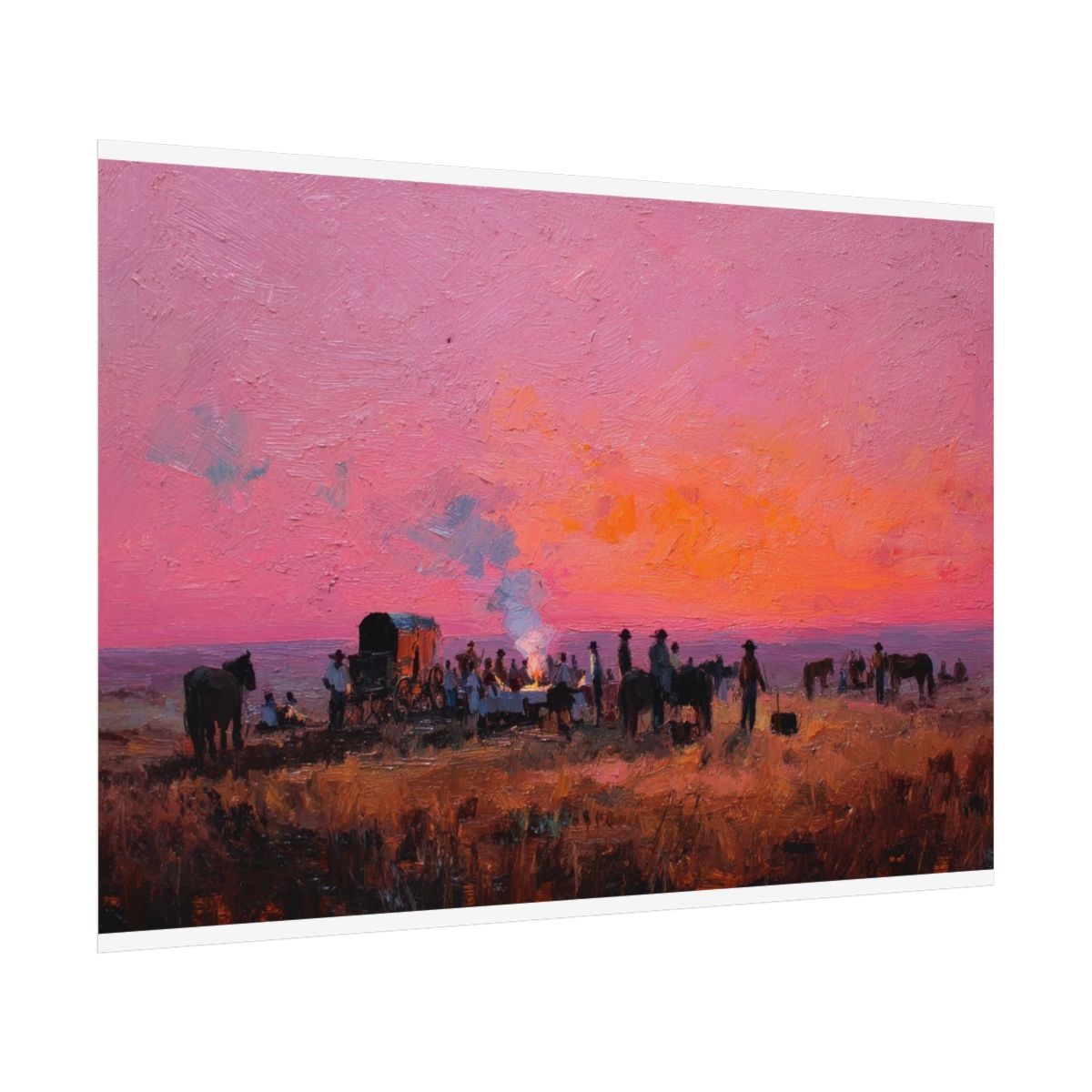 Western Chuckwagon Canvas Wall Art – fine art poster print
