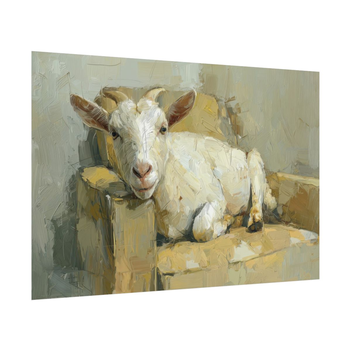 Goat Canvas Wall Art – fine art poster print