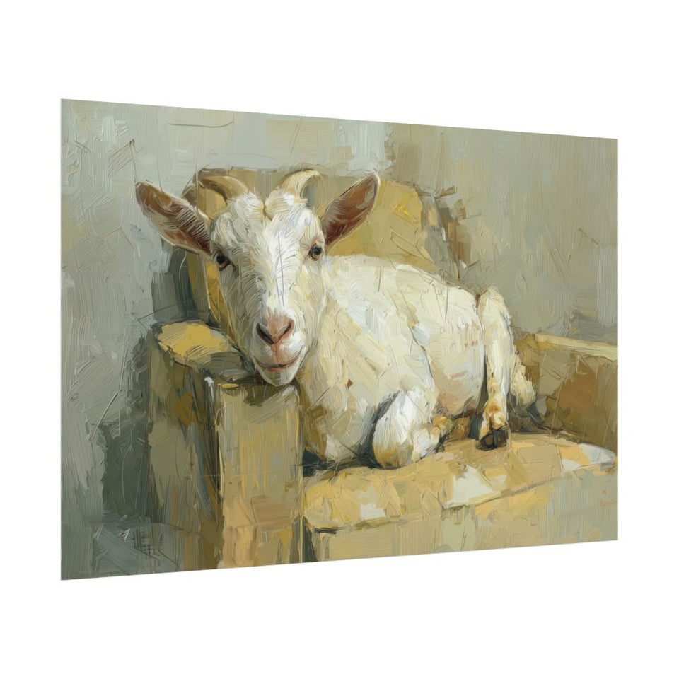 Goat Canvas Wall Art – fine art poster print
