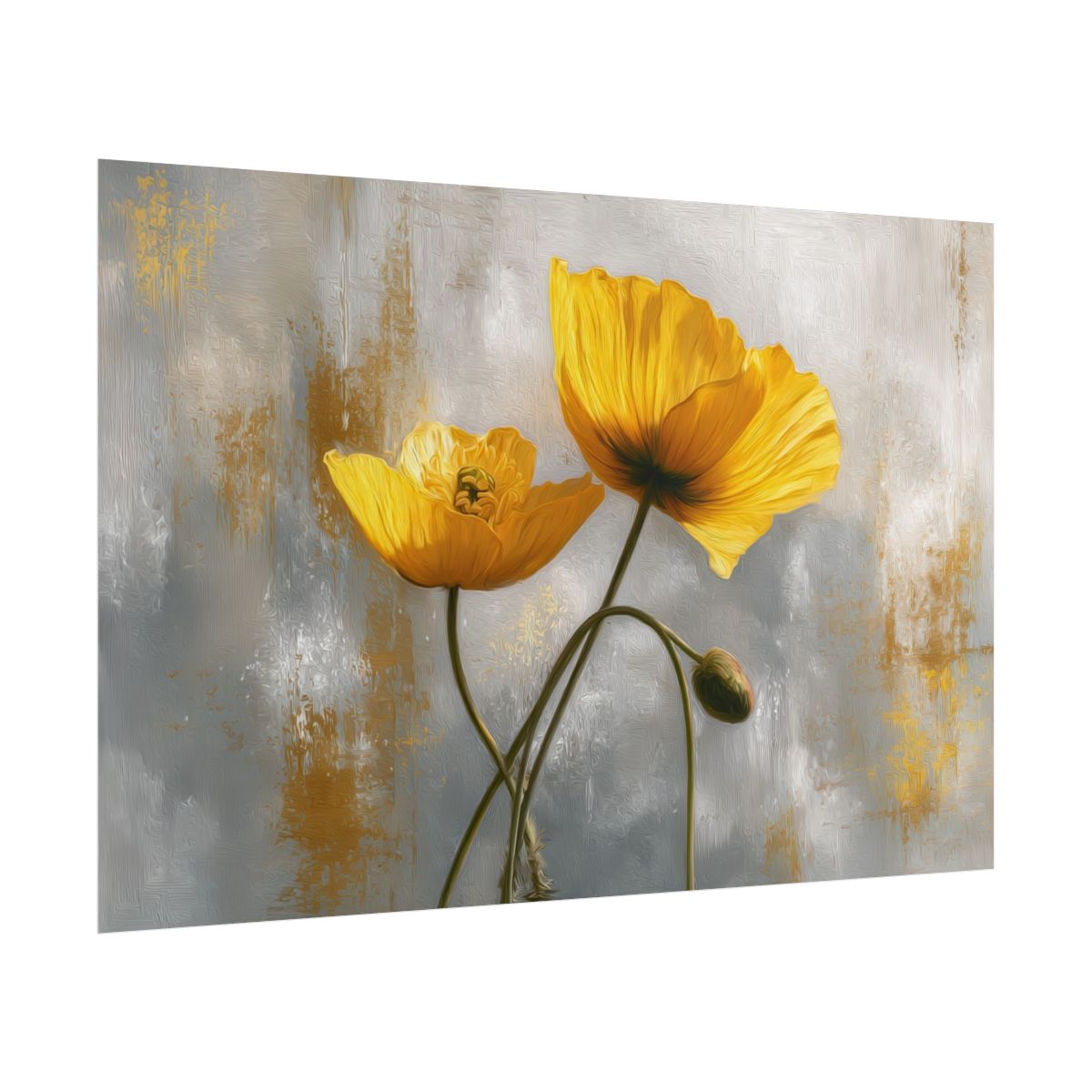 Golden Poppy Flowers Canvas Print – fine art poster print