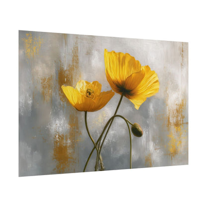 Golden Poppy Flowers Canvas Print – fine art poster print