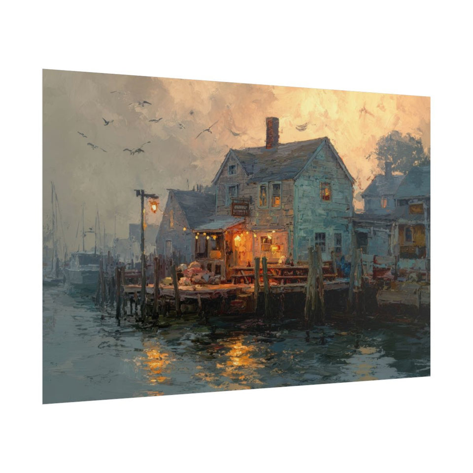 New England Clam Shack Canvas Print – fine art poster print