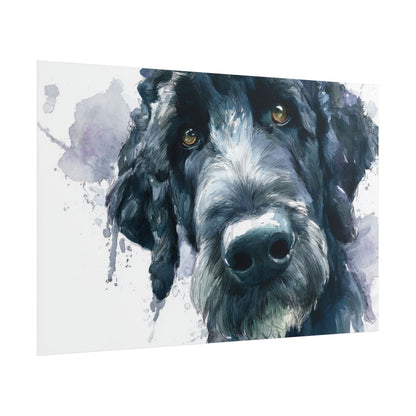 Portuguese Water Dog Canvas Print – fine art poster print