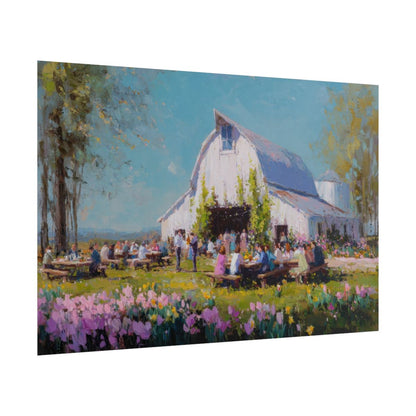 Spring Barn Wedding Art Print – fine art poster print