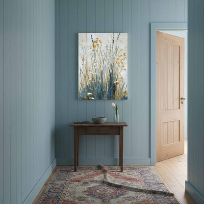 Abstract Botanical Wall Art – styled room view 13