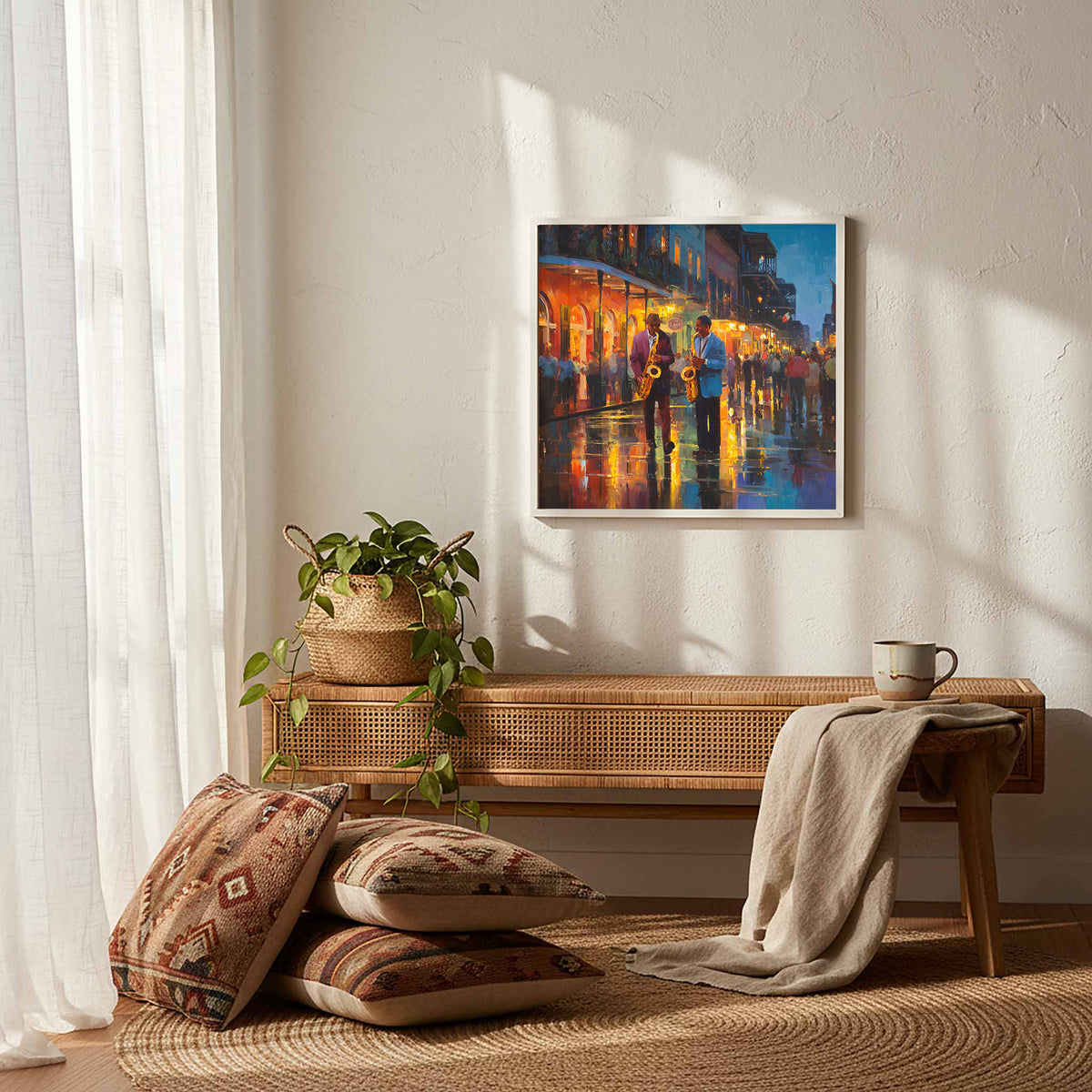 Jazz Musicians Canvas Wall Art – styled room view 12