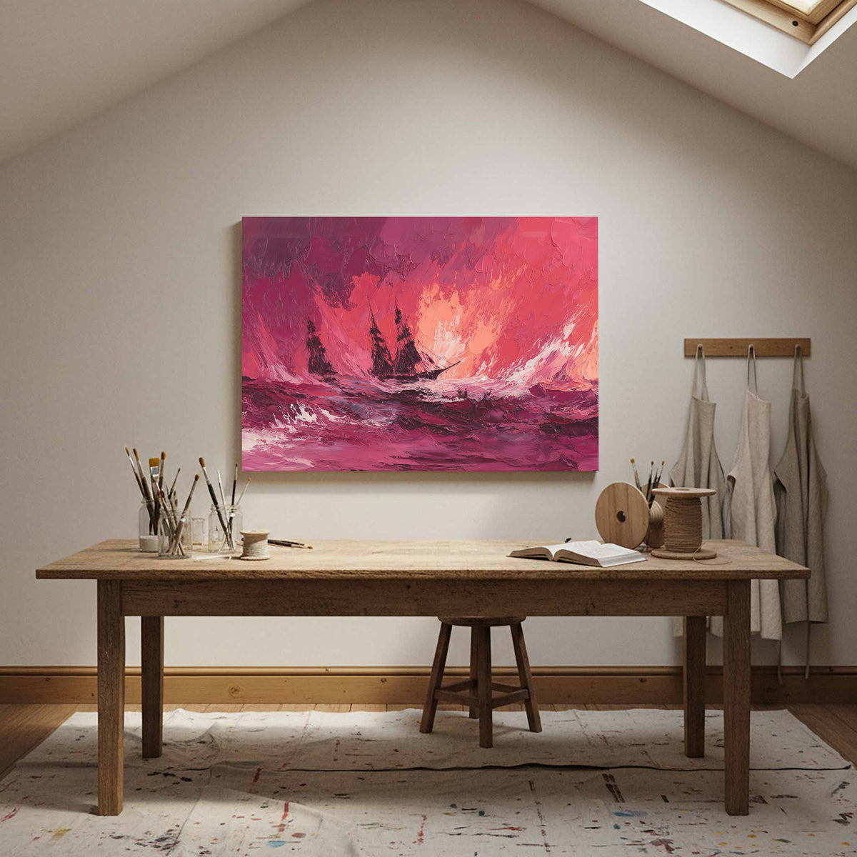 Abstract Storm Seascape Canvas Wall Art — product image 14