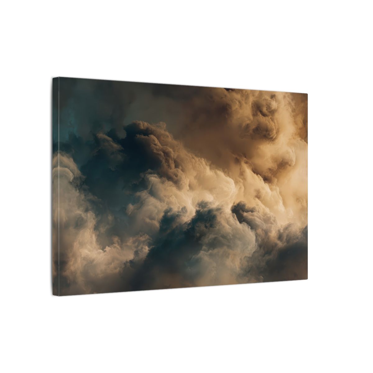 Abstract Cloud Wall Art – gallery wrapped canvas, side view