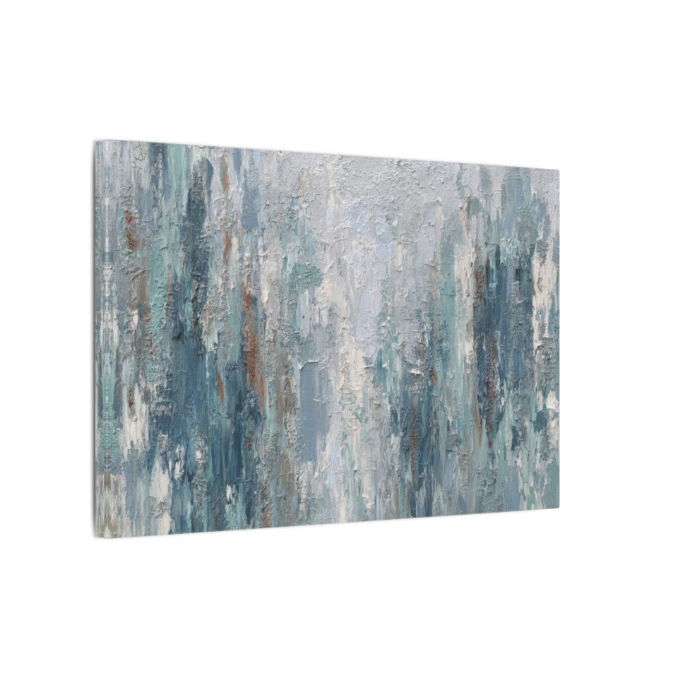 Abstract Forest Canvas Wall Art – gallery wrapped canvas, side view