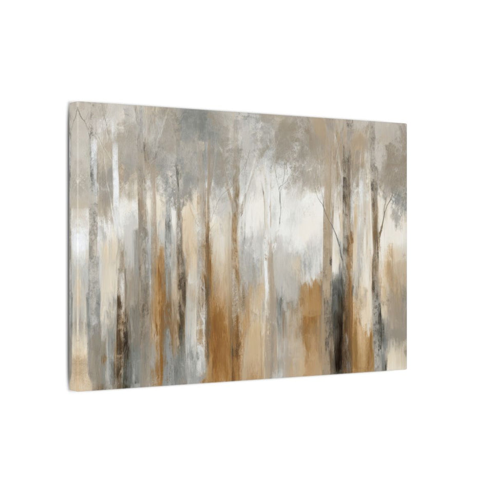 Abstract Forest Canvas Wall Art – gallery wrapped canvas, side view