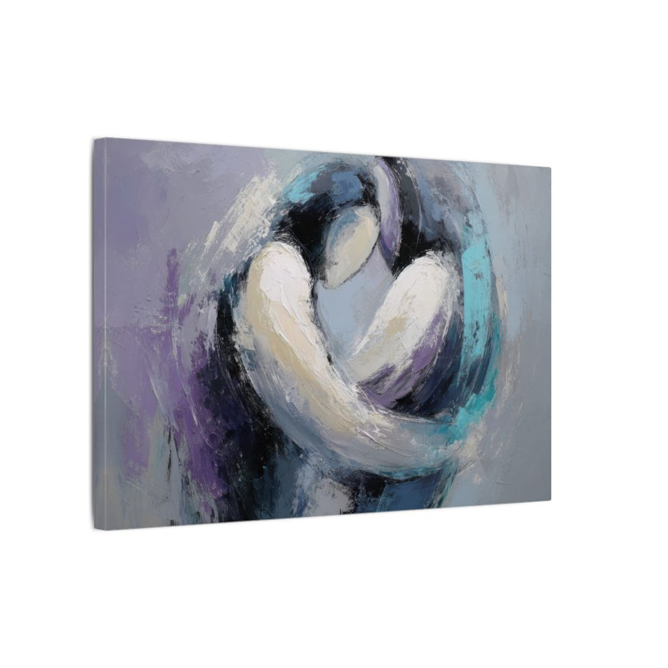 Abstract Intimacy Canvas Wall Art – gallery wrapped canvas, side view