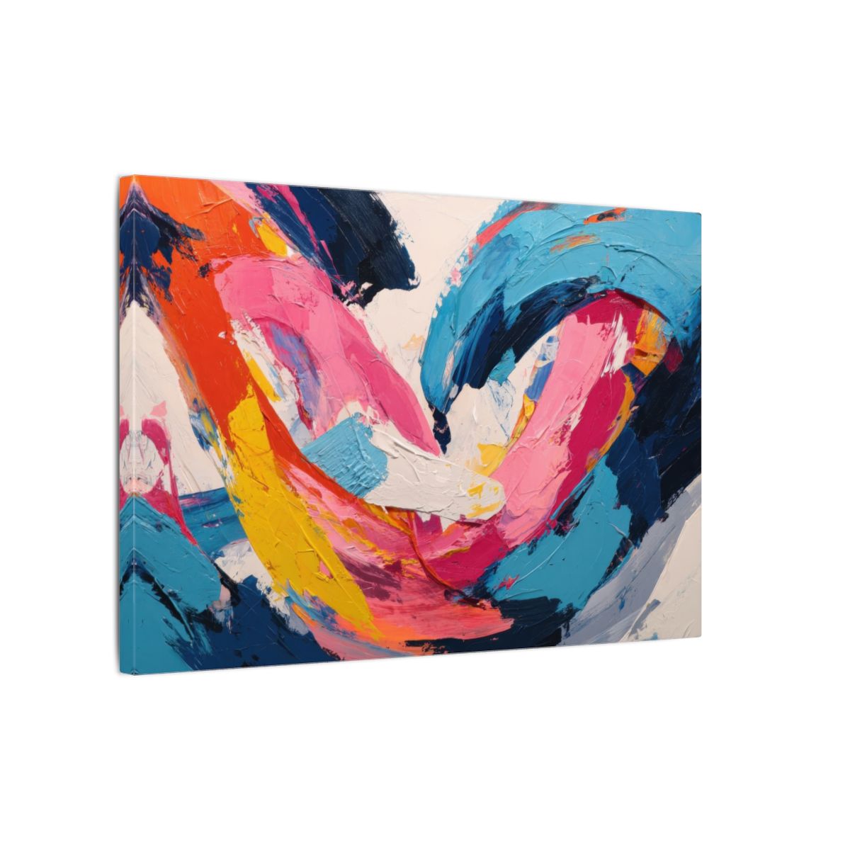 Abstract Intimate Canvas Art – gallery wrapped canvas, side view