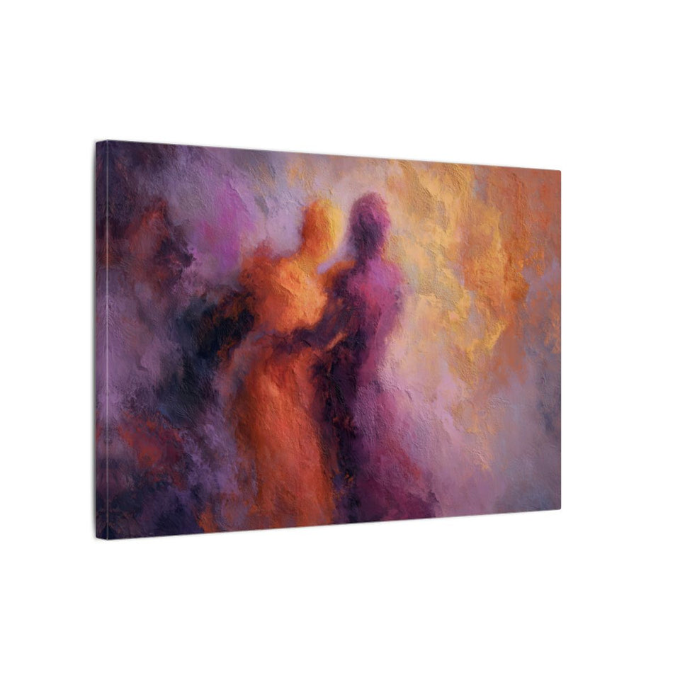 Abstract Intimate Wall Art – gallery wrapped canvas, side view