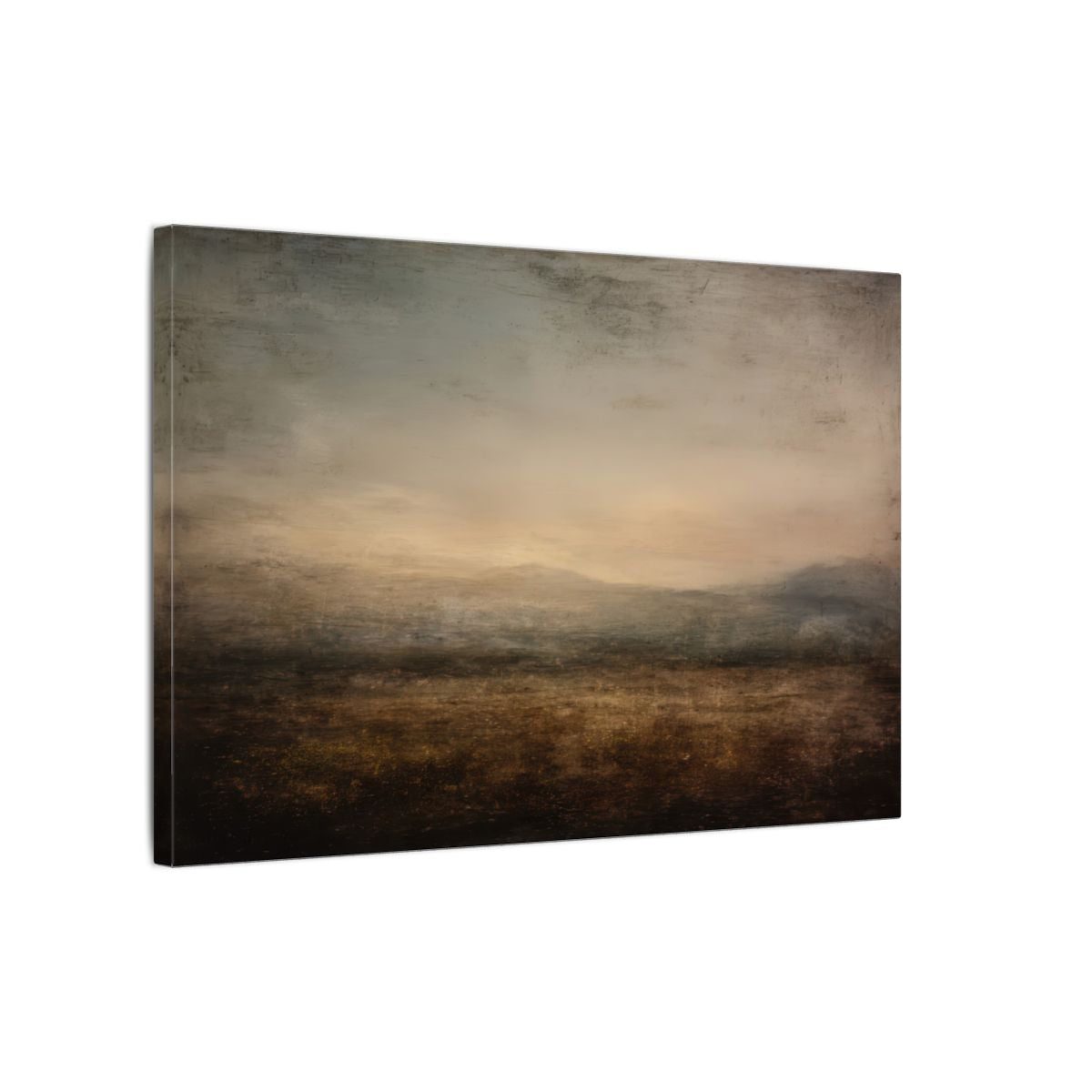 Abstract Landscape Canvas Art – gallery wrapped canvas, side view