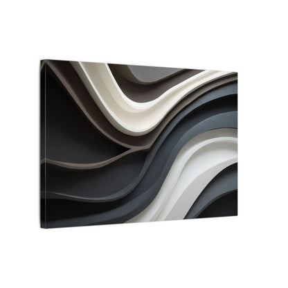 Abstract Sculptural Wall Art – gallery wrapped canvas, side view