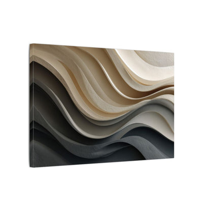 Abstract Sculptural Wall Art – gallery wrapped canvas, side view