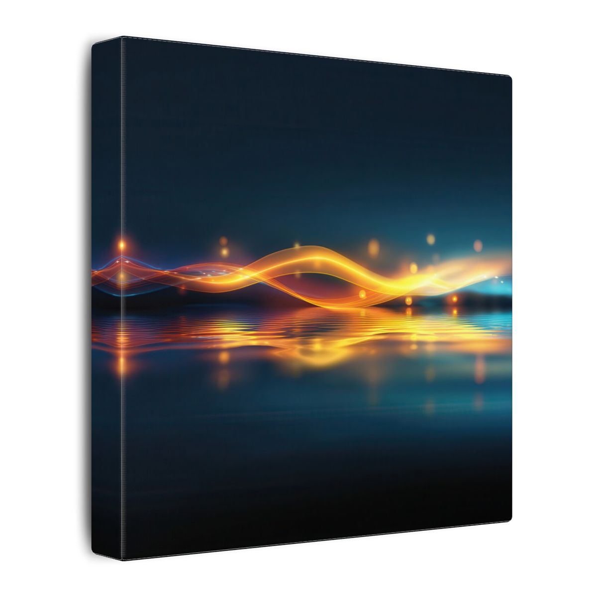 Abstract Wave Canvas Wall Art – gallery wrapped canvas, side view