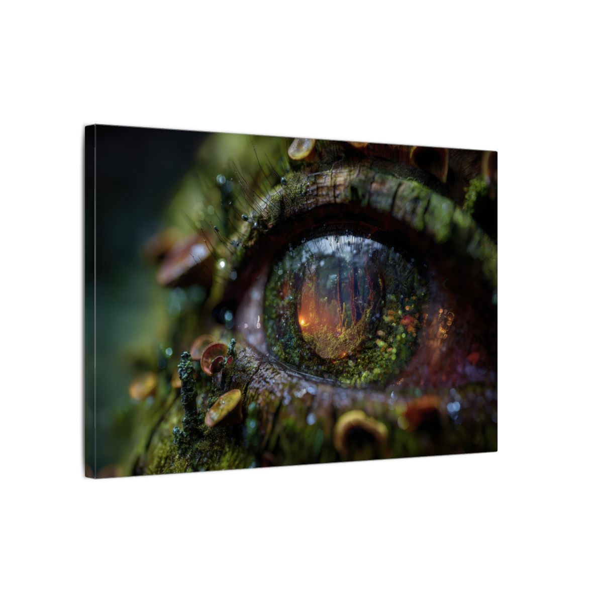 Ancient Tree Eye Canvas Art – gallery wrapped canvas, side view