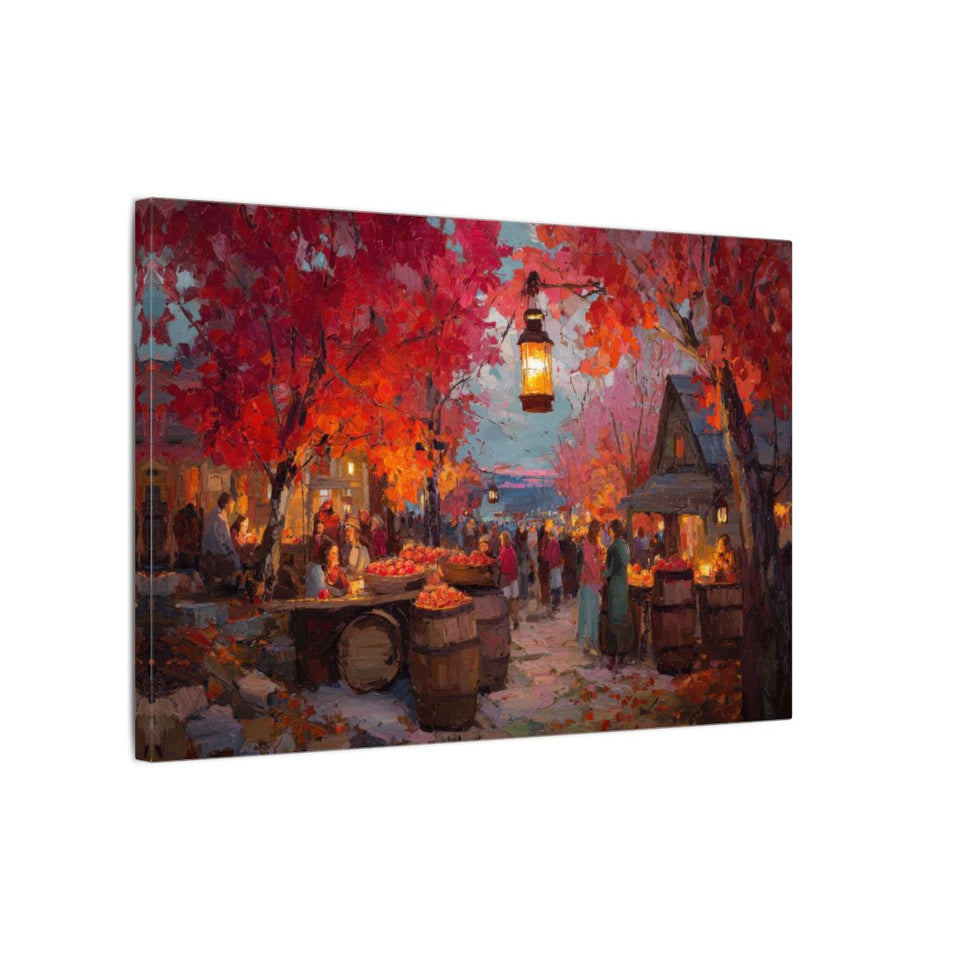Autumn Harvest Festival Canvas Print – gallery wrapped canvas, side view