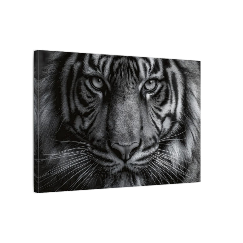 Bengal Tiger Portrait Canvas Art – gallery wrapped canvas, side view