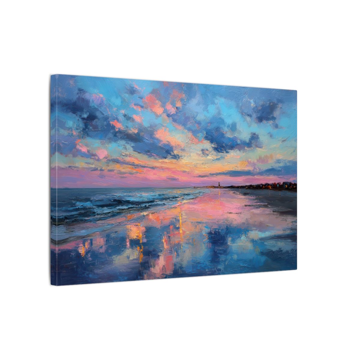 Cape Cod Beach Canvas Art – gallery wrapped canvas, side view