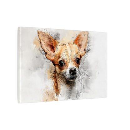Chihuahua Portrait Canvas Wall Art – gallery wrapped canvas, side view