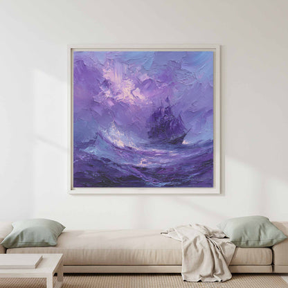 Abstract Purple Seascape Canvas Art — product image 1