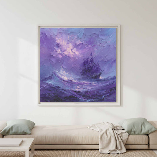 Abstract Purple Seascape Canvas Art — product image 1