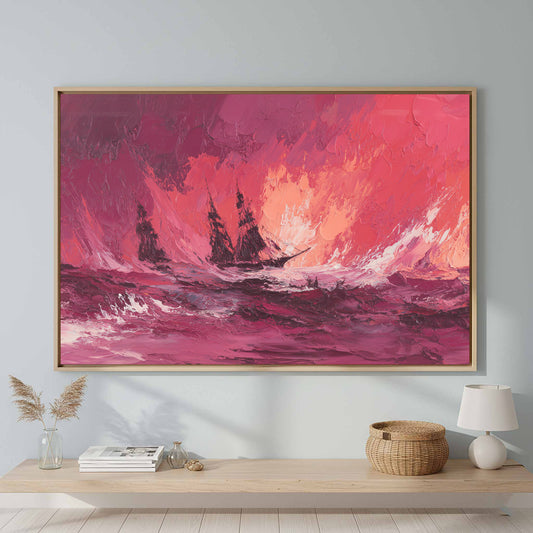 Abstract Storm Seascape Canvas Wall Art — product image 1