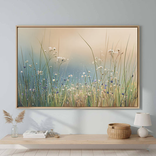 Tall Grass Wildflower Canvas Wall Art — product image 1