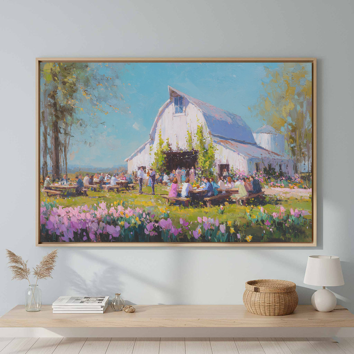 Spring Barn Wedding Art Print – styled room view 2