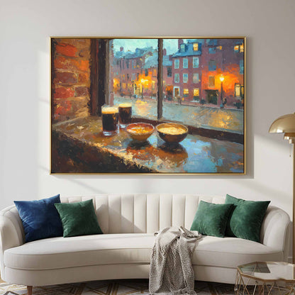 Boston Harbor Tavern Canvas Art — product image 1