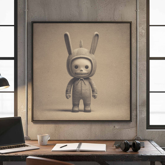 Gothic Character Art Print – canvas print shown framed in a styled room