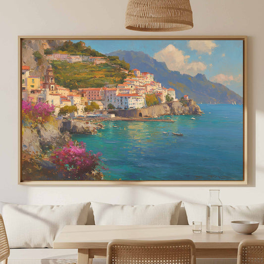 Amalfi Coast Village Canvas Wall Art — product image 1