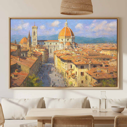 Florence Cathedral Canvas Print – canvas print shown framed in a styled room