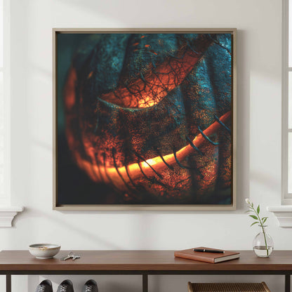 Jack-O-Lantern Halloween Canvas Print – styled room view 2