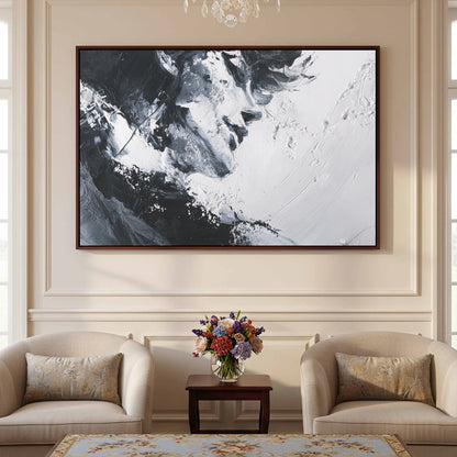 Abstract Intimate Couple Wall Art – styled room view 2
