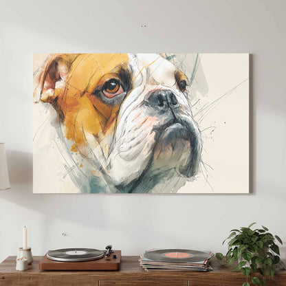 Bulldog Portrait Canvas Wall Art — product image 1